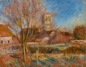 Kostel v Essoyes, kolem roku 1900 (olej na plátně) od Pierre Auguste Renoir