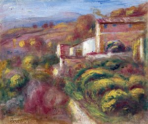 Pošta (Cagnes sur mer) - Obraz od Pierra Auguste Renoira (1841-1919), - Olej na plátně od Pierre Auguste Renoir