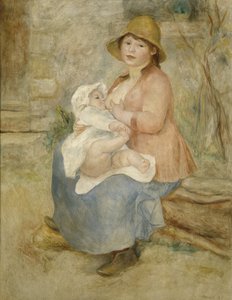Mateřství, známé také jako Dítě u prsu od Pierre-Auguste Renoir