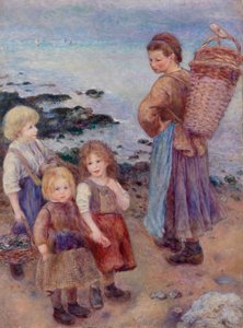 Rybáři slávek v Bernevalu od Pierre Auguste Renoir