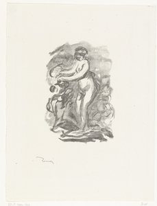 Nahá žena stojící vedle révy Žena z cep de vigne od Pierre Auguste Renoir