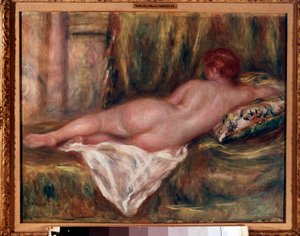 Nahá vrstva při pohledu zezadu nebo po koupeli Malba Pierre Auguste Renoir (1841-1919) 1909 Sun. 0,41x0,52 m Paříž, Musee d