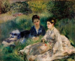 Na trávě (Mladé ženy sedící v trávě) od Pierre-Auguste Renoir