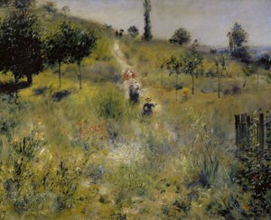 Cesta vedoucí vysokou trávou od Pierre-Auguste Renoir