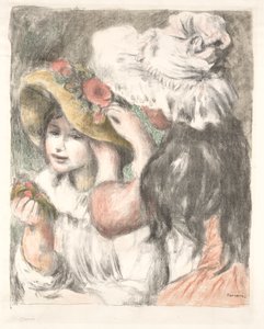 Připnutí klobouku od Pierre Auguste Renoir