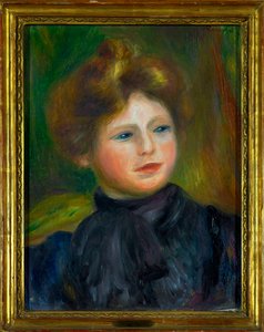 Portrét ženy Malba Pierra Auguste Renoira (1841-1919) 1916 Rozměr 0,35 x 0,27 m Paris Louvre museum Povinná zmínka: Dar Helene a Victora Lyonových od Pierre-Auguste Renoir