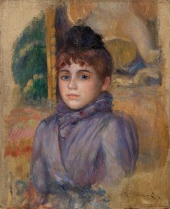 Portrét mladé ženy od Pierre Auguste Renoir