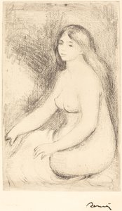 Sedící Bather Baigneuse asistent, c. 1905. od Pierre Auguste Renoir