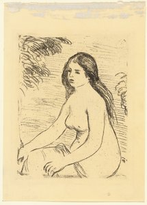 Sedící nahá žena od Pierre-Auguste Renoir