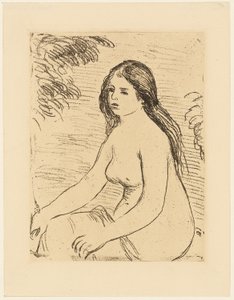 Sedící nahá žena od Pierre Auguste Renoir