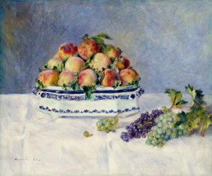 Zátiší s broskvemi a hrozny, 1881. od Pierre Auguste Renoir