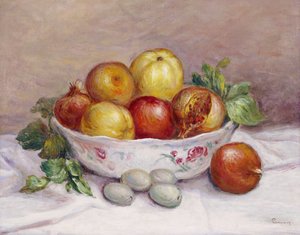 Zátiší s granátovým jablkem od Pierre Auguste Renoir