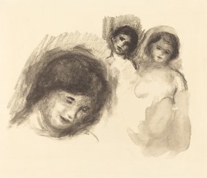 Kámen se třemi náčrty Kámen se třemi náčrty, 1904. od Pierre Auguste Renoir