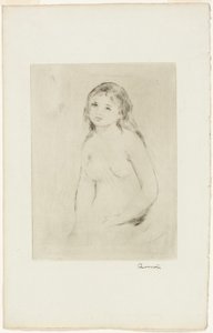 Studium pro koupající se ženu od Pierre Auguste Renoir