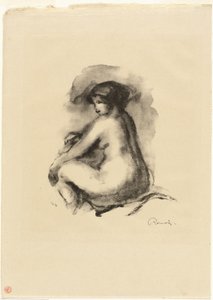 Studie sedící nahé ženy od Pierre Auguste Renoir