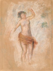 Studie faunské ženy tančící pro "Oidipus Rex", c. 1900 od Pierre Auguste Renoir