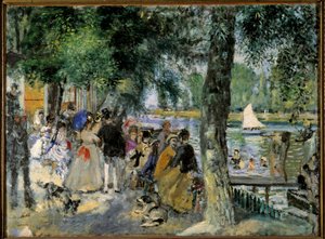Koupání v Seině nebo „La Grenouillere“. Kavárenský ples u Chatou. Obraz Pierra Auguste Renoira (1841-1919) 1860 Moskva, Puškinovo muzeum od Pierre Auguste Renoir