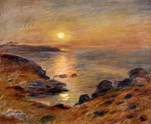 Západ slunce v Douarnenez; Západ slunce v Douarnenez, 1883 od Pierre Auguste Renoir