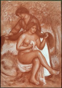 Záchod koupajícího se (kresba Chalk et sanguine od Pierre Auguste Renoir