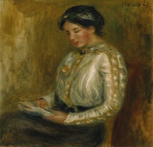 Žena čtení od Pierre Auguste Renoir