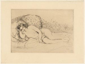 Žena ležící, doleva od Pierre Auguste Renoir