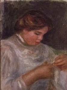 Žena s nůžkami od Pierre Auguste Renoir