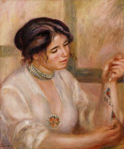 Žena s náhrdelníkem od Pierre Auguste Renoir