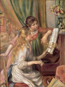 Mladé dívky u klavíru od Pierre Auguste Renoir