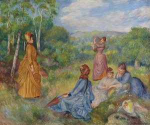 Mladé dámy hrající badminton, cca 1887 od Pierre Auguste Renoir