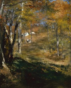 Mladé stromy v lese od Pierre Auguste Renoir