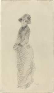 Mladá žena stojící, c. 1880. od Pierre Auguste Renoir