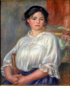 Mladá dívka sedí od Pierre Auguste Renoir