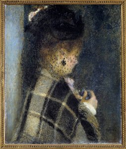 Mladá žena se závojem Obraz od Pierra Auguste Renoira (1841-1919) kolem 1870 ne. 0,61x0,51 m Paříž, musee d