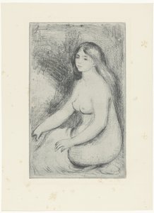 Sedící nahá žena Asistence Baigneuse od Pierre Auguste Renoir