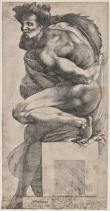 Ignudo (po Michelangelovi) od Pierre Biard the Younger
