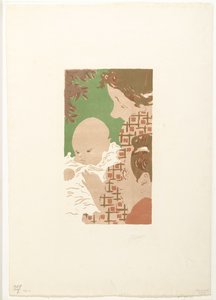 Andrée Terasse se synem Jeanem a bratrem Pierrem Bonnardem Scéna de famille od Pierre Bonnard