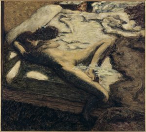 Žena dřímající na posteli nebo Indolente od Pierre Bonnard