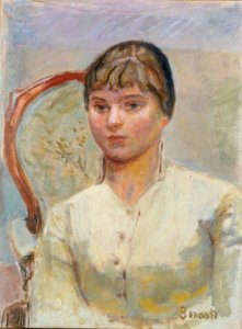 Mladá žena v křesle od Pierre Bonnard