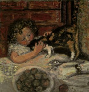 Holčička s kočkou od Pierre Bonnard