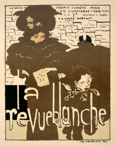 La Revue Blanche, plakát propagující první číslo slavného měsíčníku, 1894