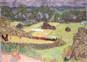 Krajina s nákladním vlakem, 1909