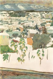 Le Cannet ve sněhu, kolem roku 1927 (olej na plátně) od Pierre Bonnard