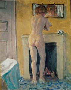 Nu Devant la Cheminee (olej na plátně) od Pierre Bonnard
