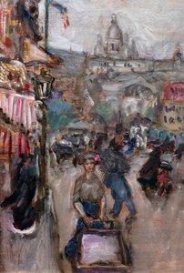 Pařížská krajina aneb Les Batignolles, detail od Pierre Bonnard