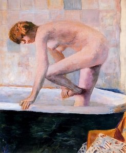 Růžový akt ve vaně, c.1924