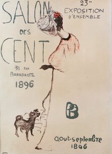 Plakát propagující 23. výstavu Salon des Cent, 1896