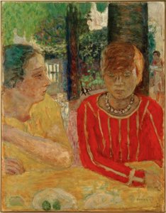 Královna Natanson a Marthe Bonnard v červeném živůtku od Pierre Bonnard