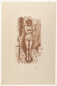 Stojící nahá žena se myje Etude de Nu od Pierre Bonnard