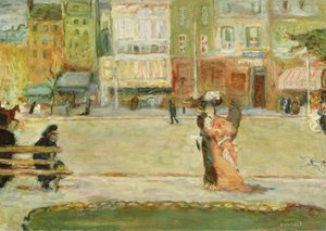 Pouliční scéna, Avenue Clichy, Paříž (olej na plátně) od Pierre Bonnard