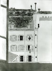 Dům ve dvoře od Pierre Bonnard
